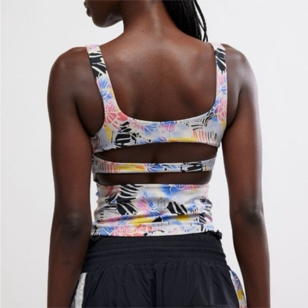FP Movement by Free People Multicolor Floral-Print Cutout Tank